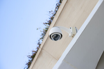 Security video cctv camera on the street 