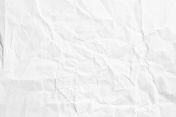 Crumpled paper white background texture