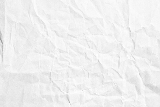 Crumpled paper white background texture