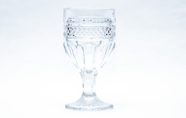 Empty glass on a white background
