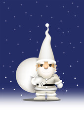 Xmas  白いサンタクロース