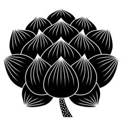 家紋です。蓮の花といいます。