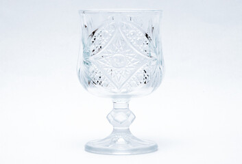 Empty glass on a white background
