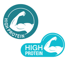 High Protein sticker - useful nutrient for muscles