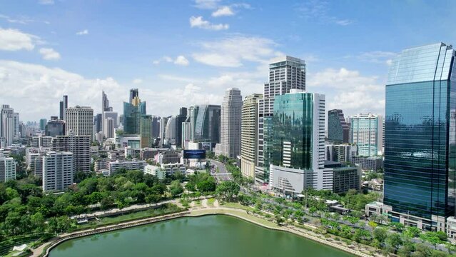 View of aeriel. The City of bangkok of center in Thailand, Asia