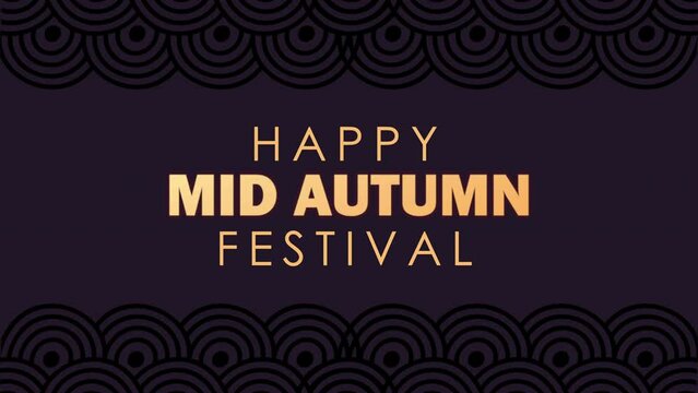 mid autumn festival lettering animation