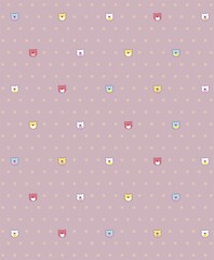 Print with background with bear faces