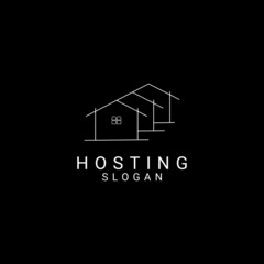 Hosting logo design icon template