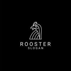 Rooster logo design icon template