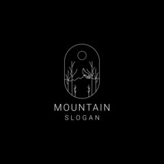 Mountain logo design icon template