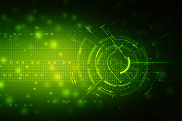 2d illustration Abstract futuristic electronic circuit technology background