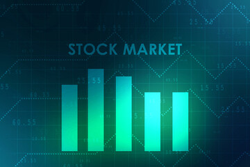 2d rendering Stock market online business concept. business Graph 