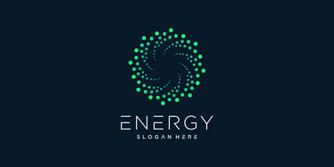 Energy vector icon logo design with creative modern unique style Premium Vector