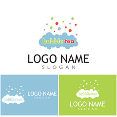 Fototapeta na wymiar Bubble logo template vector icon illustration