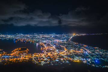 Night view in Hakodate,Japan