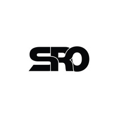 SRO letter monogram logo design vector