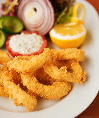 Calamari salad with tarator sauce