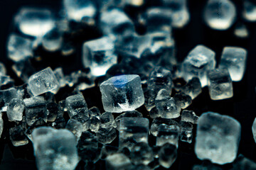 Close-up of salt cubes