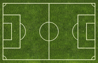 Obraz premium Top view of football field.