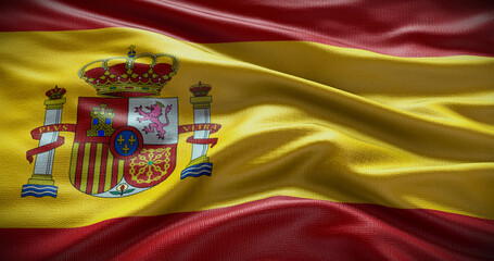 Spain national flag background illustration. Symbol of country - obrazy, fototapety, plakaty