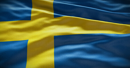 Sweden national flag background illustration. Symbol of country