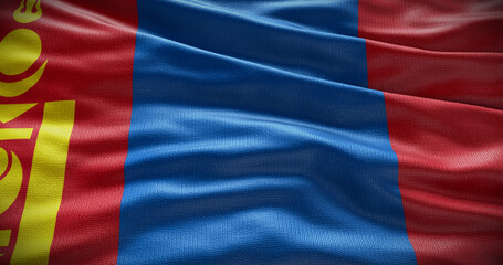 Mongolia national flag background illustration. Symbol of country