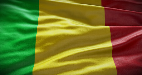 Obraz premium Mali national flag background illustration. Symbol of country