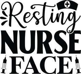 Resting nurse face vector arts