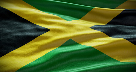 Jamaica national flag background illustration. Symbol of country - obrazy, fototapety, plakaty