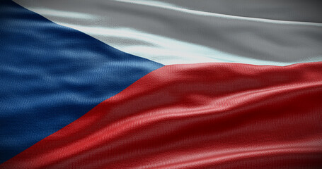 Czech Republic national flag background illustration. Symbol of country