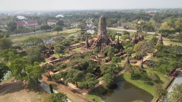 Ayutthaya is a city in Thailand, about 80 kilometres north of Bangkok. 