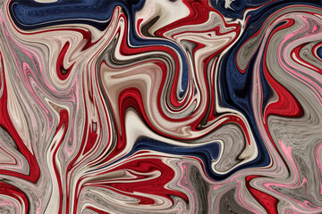 Abstract liquid background, reflection, holographic surface.