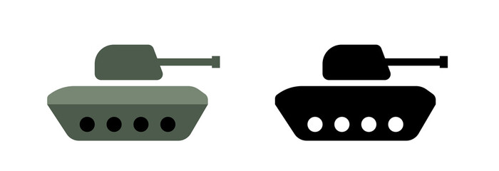 Tank icon in flat style. Tank icon logo isolated on white background. Vector illustration