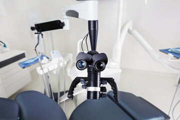 dental microscope in a modern dental office