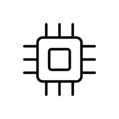 chipset icon isolated on white background
