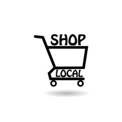 Shop local logo with shadow