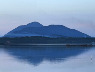 lake and mountains