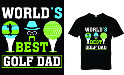 world's best golf dad - obrazy, fototapety, plakaty