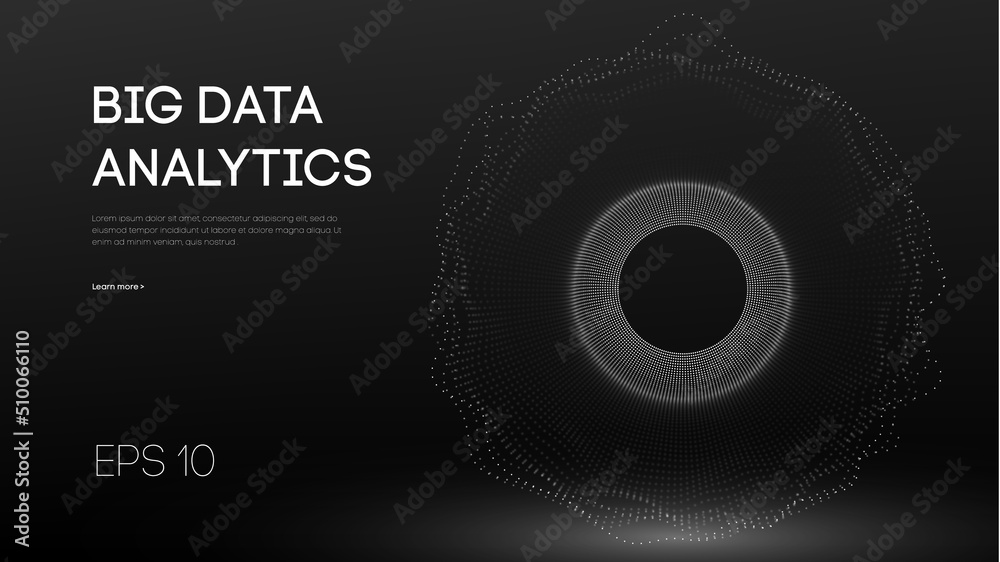 Fototapete big data visualization. background 3d. big data connection background. cyber technology ai tech wire