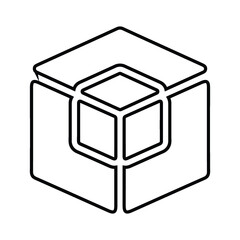 Analytical, big data outline icon. Line art vector.