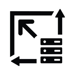 Flexibility, scalability icon. Black vector graphics.