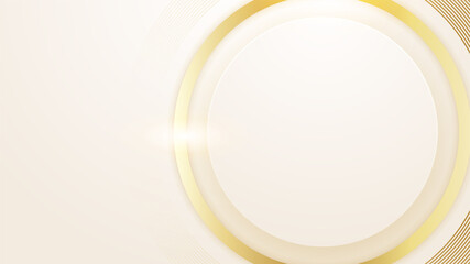 Abstract soft golden circle lines background