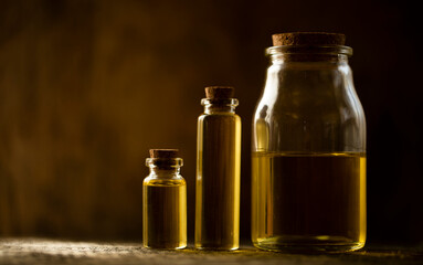 oil and flowers. Oil bottle. Flowers. Food. Spa. Diet. 
