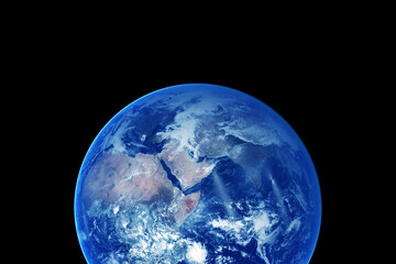 Planet Earth, on a dark background. Elements of this image furnished by NASA