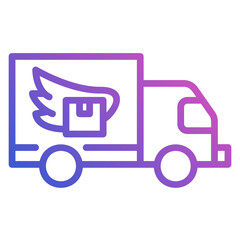 Delivery Truck line gradient icon. Can be used for digital product, presentation, print design and more.