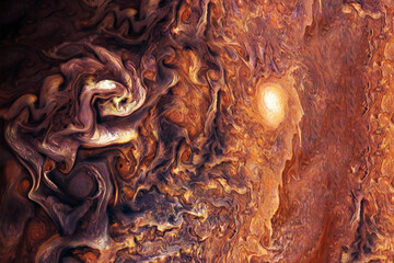 Surface of Jupiter, background, texture. Elements of this image furnished by NASA