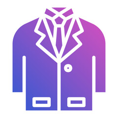 Tuxedo flat gradient icon. Can be used for digital product, presentation, print design and more.