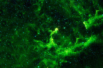 Green galaxy in deep space. Elements of this image furnished by NASA