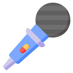 Microphone flat icon. Can be used for digital product, presentation, print design and more.