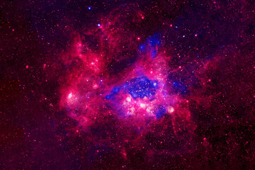 Beautiful purple space nebula. Elements of this image furnished by NASA